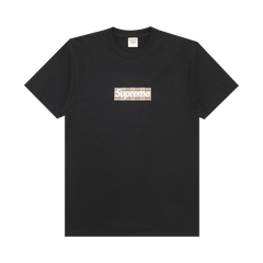 Supreme x Burberry Box Logo T-Shirt Black
