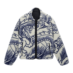 Stussy Dragon Sherpa Jacket Natural