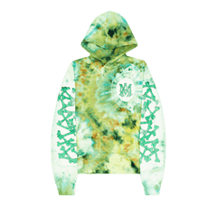 Amiri Tie Dye Bones Hoodie Green