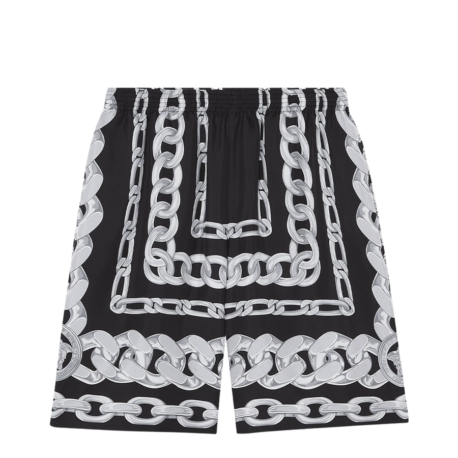 Silk Medusa Chains Bermuda Shorts