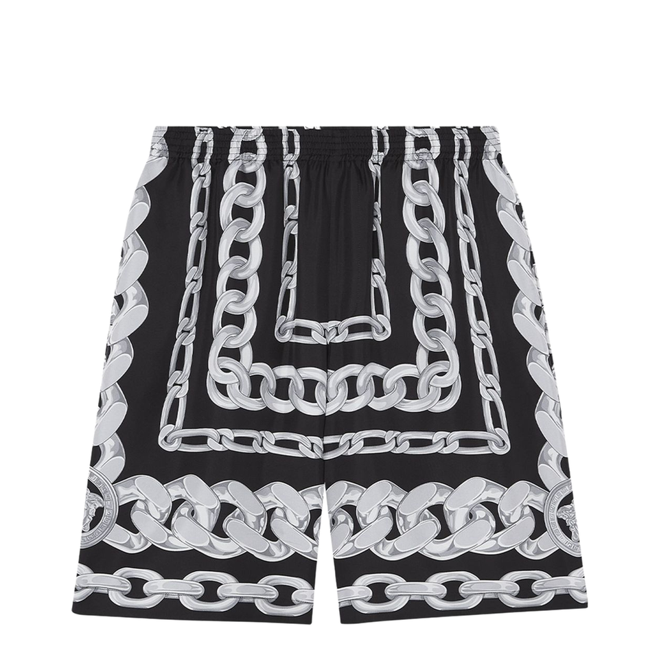 Silk Medusa Chains Bermuda Shorts