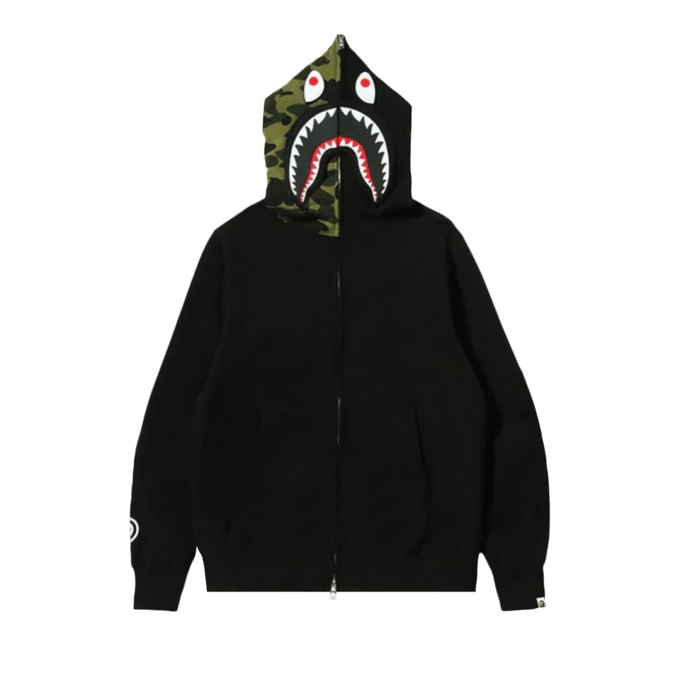 BAPE Detachable Shark Full Zip Hoodie Black