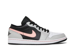 Air Jordan 1 Low Black Grey Fog Bleached Coral