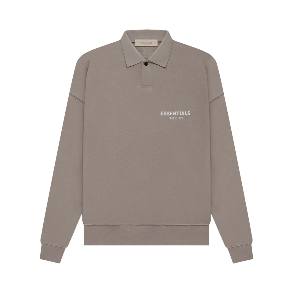 Fear of God Essentials Long-Sleeve Polo Desert Taupe