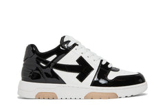 OFF-WHITE Out Of Office OOO Low Tops Patent Black White