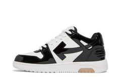 OFF-WHITE Out Of Office OOO Low Tops Patent Black White