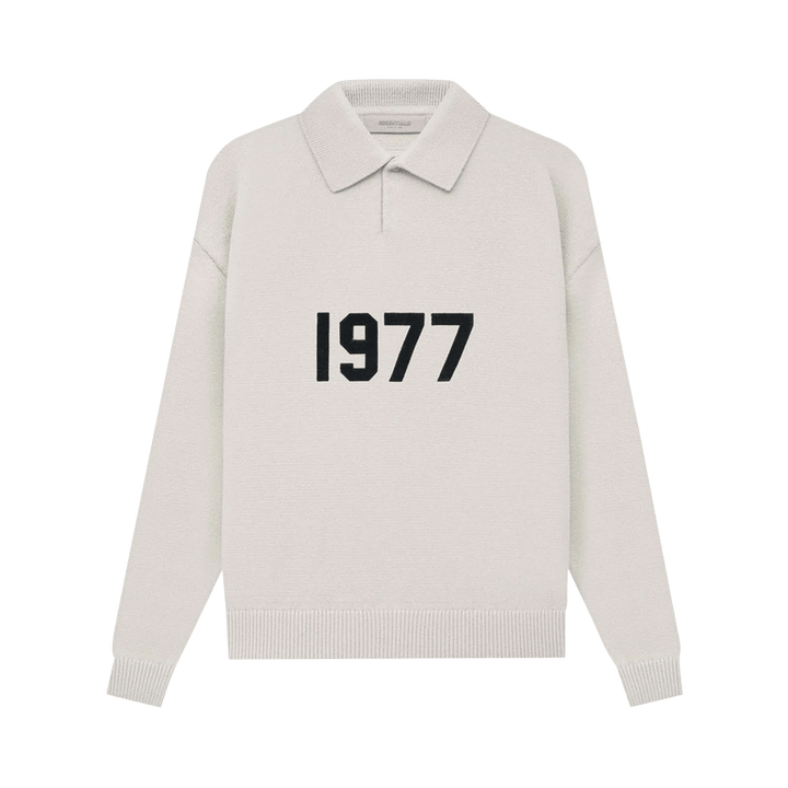 Fear of God Essentials Knit Long-Sleeve Polo Wheat