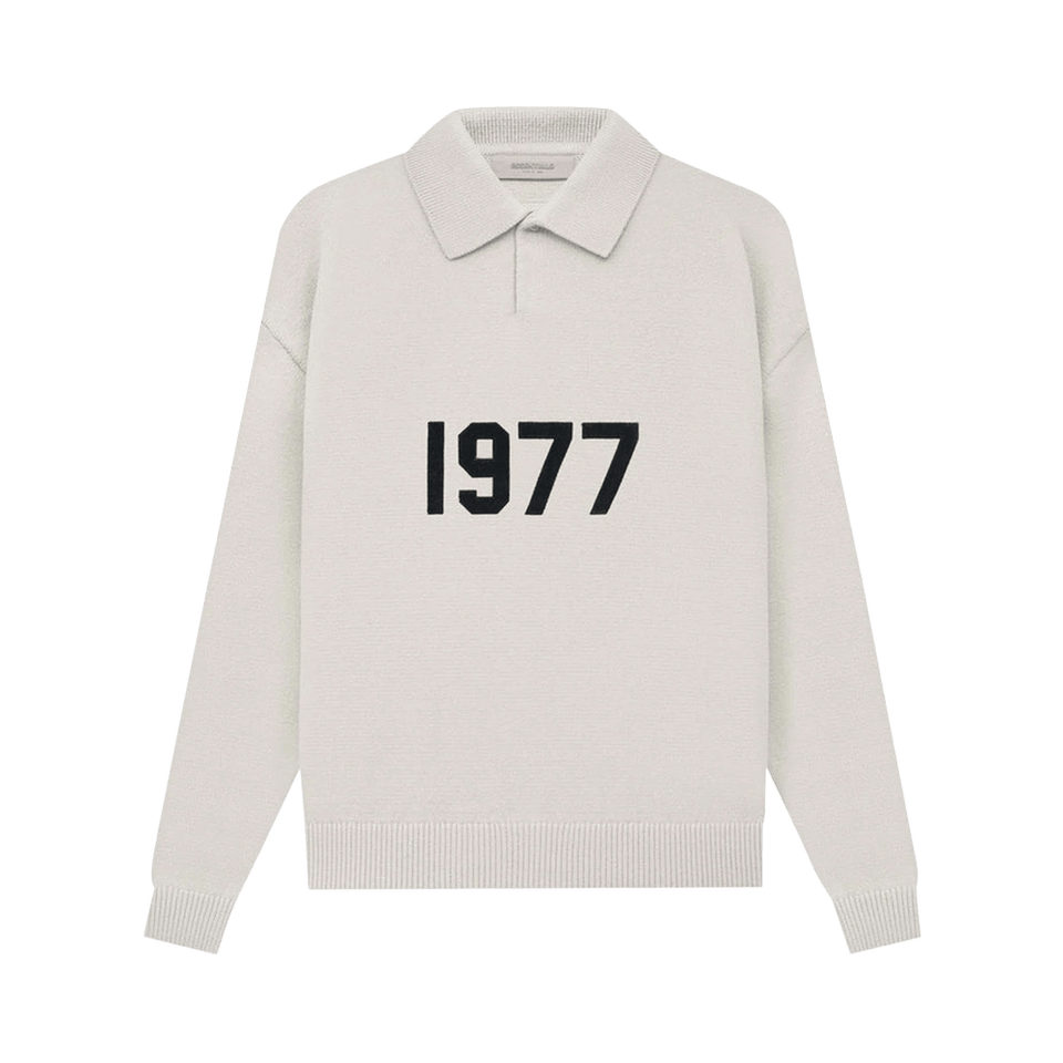 Fear of God Essentials Knit Long-Sleeve Polo Wheat