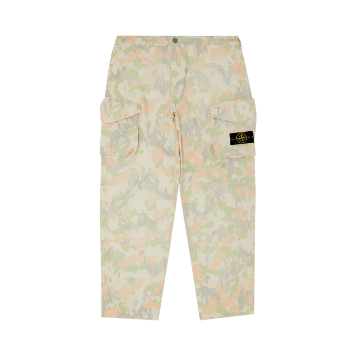 Supreme x Stone Island Reactive Ice Camo Ripstop Cargo Pant Tan