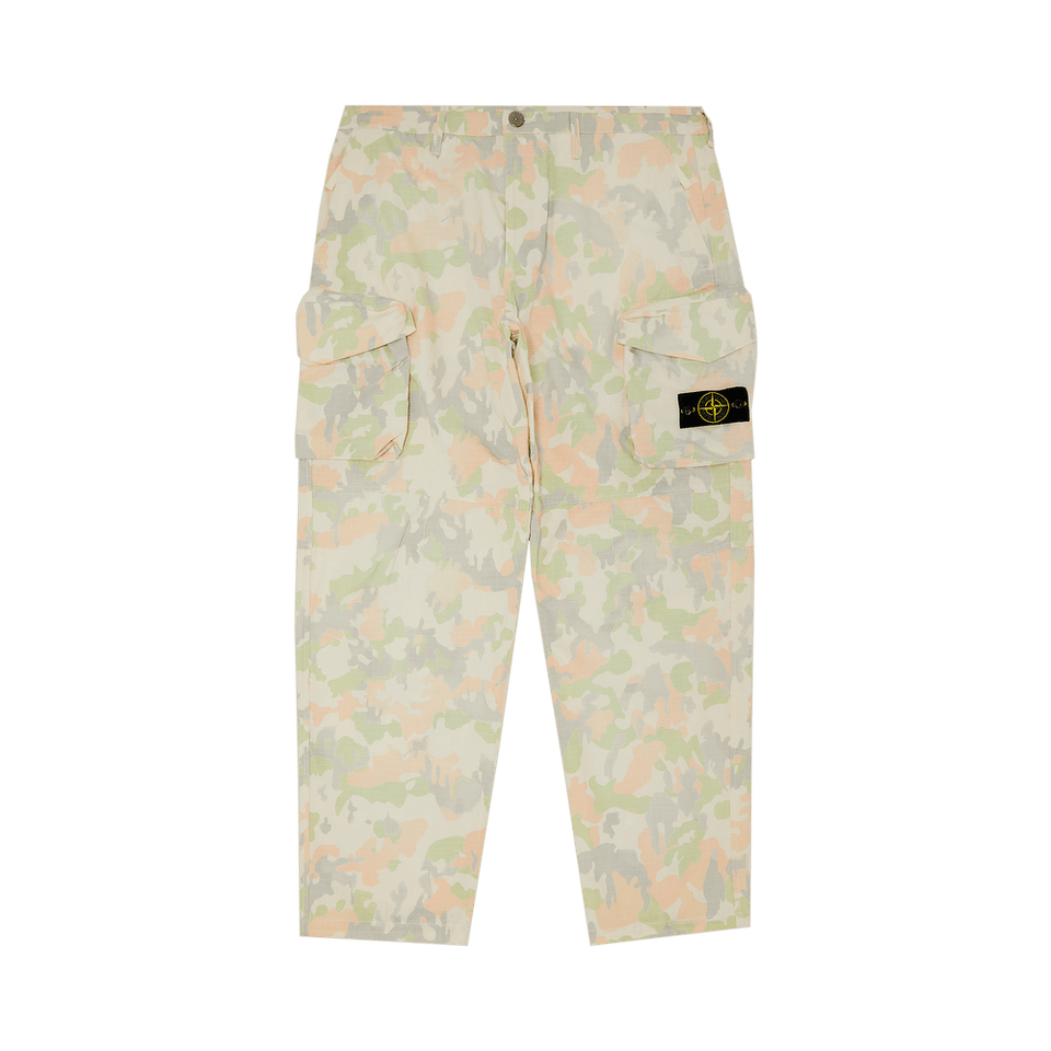 Supreme x Stone Island Reactive Ice Camo Ripstop Cargo Pant Tan