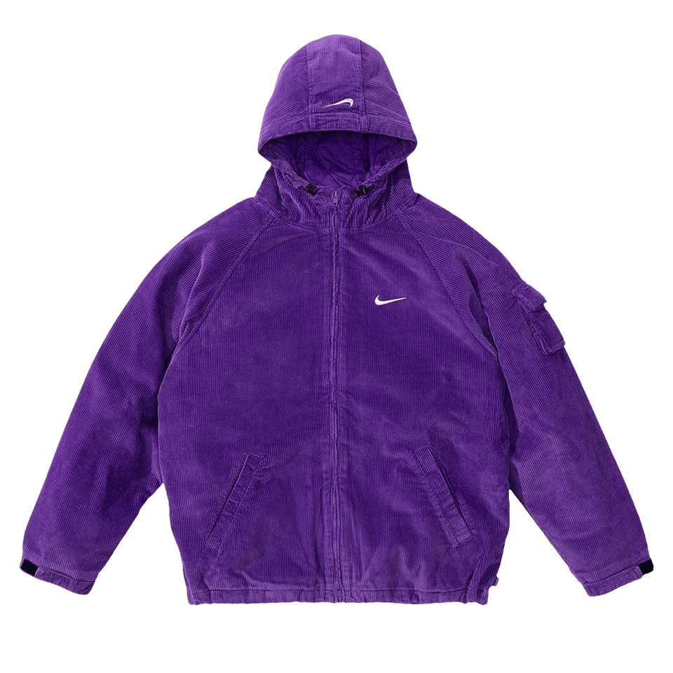 Supreme x Nike Arc Corduroy Hooded Jacket Purple