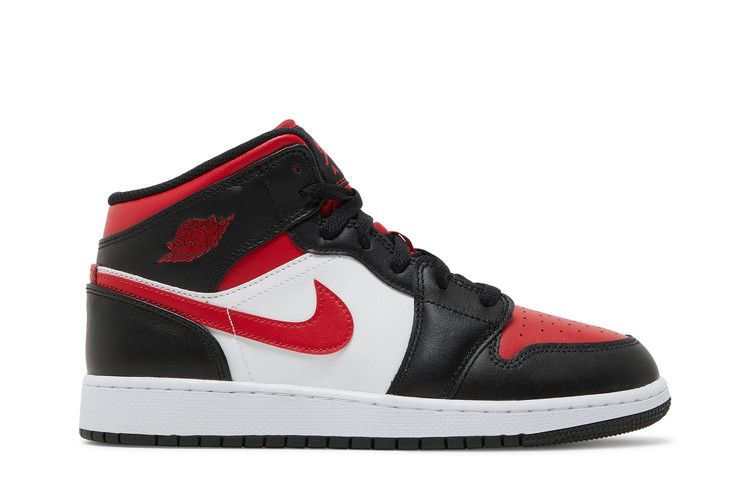 AIR JORDAN 1 MID BLACK FIRE RED (GS)