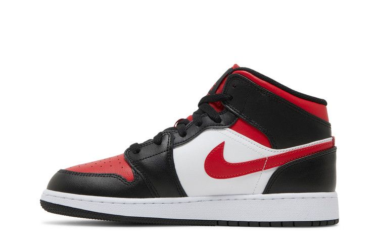 AIR JORDAN 1 MID BLACK FIRE RED (GS)