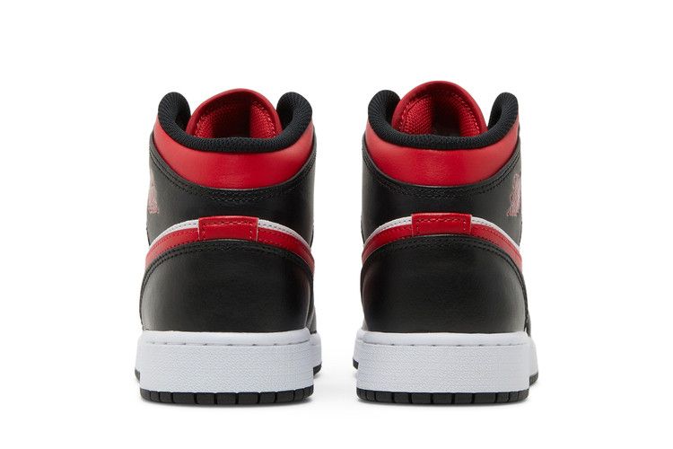 AIR JORDAN 1 MID BLACK FIRE RED (GS)