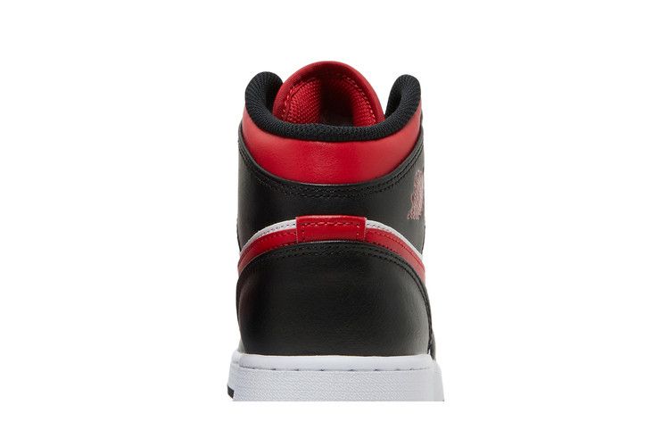 AIR JORDAN 1 MID BLACK FIRE RED (GS)