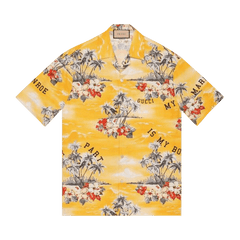 Gucci Printed Bowling Shirt Yellow/Red