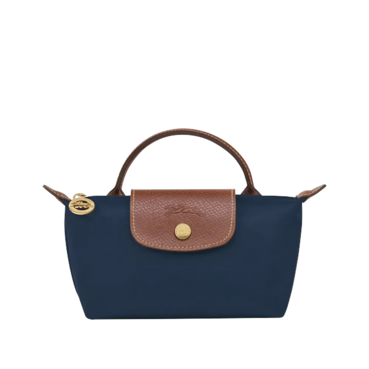 Longchamp Le Pliage Original Pouch with handle Navy - Recycled canvas
