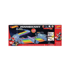 Hot Wheels Mario Kart Rainbow Road Raceway Set 1/64 Scale
