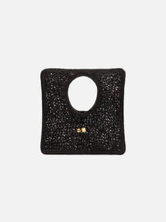 Jacquemus The Spiaggia Square Bag Raffia Square Bag Black