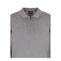Polo-Shirt Collar Jumper in Pure Virgin Wool