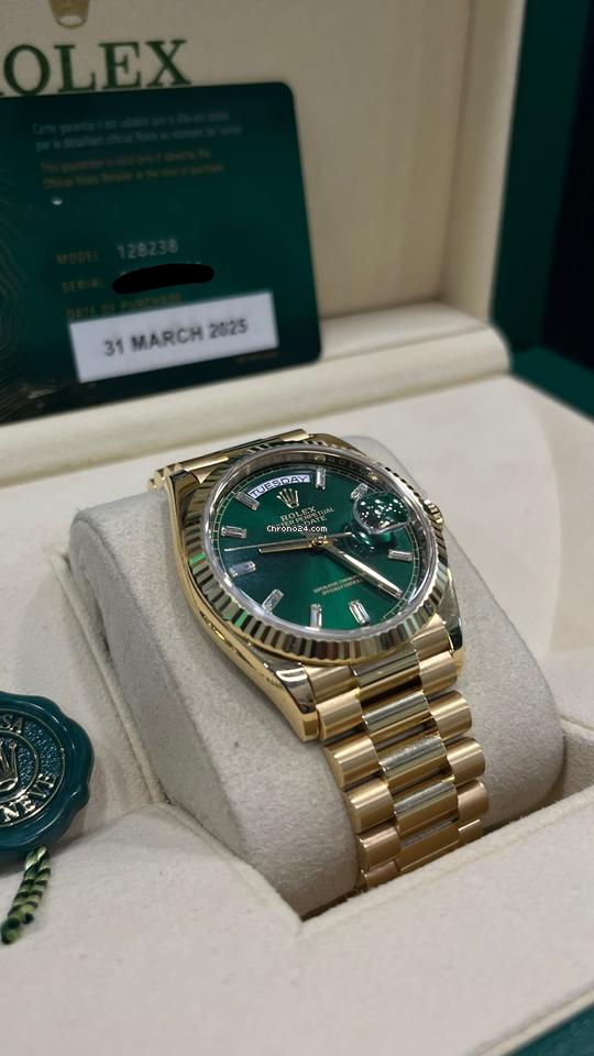 Rolex | Day-Date | 128238 | Yellow gold | 36 mm | Yellow gold | Champagne | Automatic