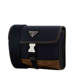 Two-Tone Nylon and Leather Phone Case