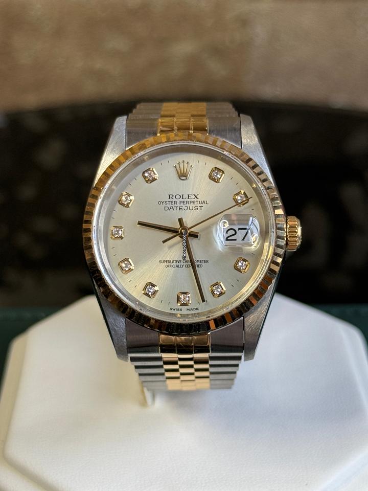 Rolex | Datejust | 16233 | Gold/Steel | 36 mm | Gold/Steel | Silver | Automatic