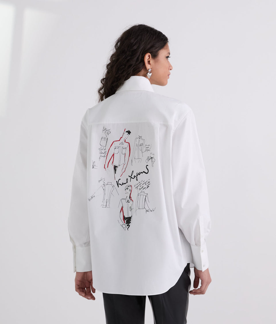 Karl Lagerfeld Karl Series Poplin Shirt White