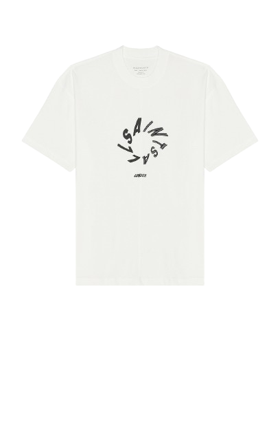 ALL SAINTS HALO SS CREW CHALK WHITE TSHIRT