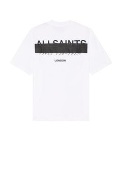 ALL SAINTS REDACT SS CREW ASHEN WHITE TSHIRT