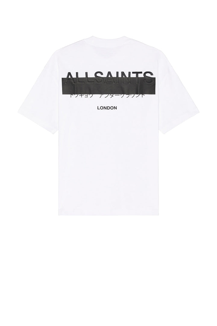 ALL SAINTS REDACT SS CREW ASHEN WHITE TSHIRT