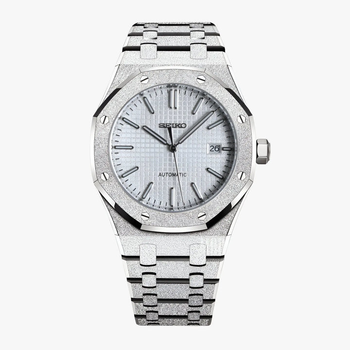 Royal Seikoak White Iced Out