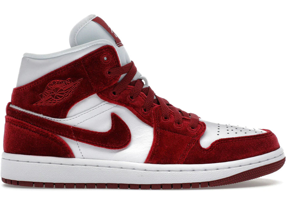 Jordan 1 Mid Se Red Velvet Womens