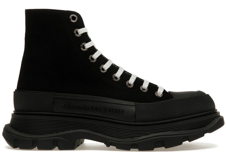 Alexander Mcqueen Tread Slick Boot Black Black White
