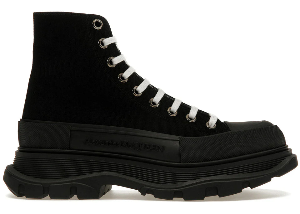 Alexander Mcqueen Tread Slick Boot Black Black White