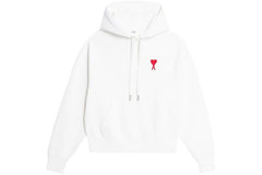 Ami Paris Ami de Coeur Tonal Small ADC Classic Fit Hoodie White/Red