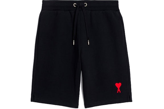 Ami Paris Tonal ADC Shorts Black/Red