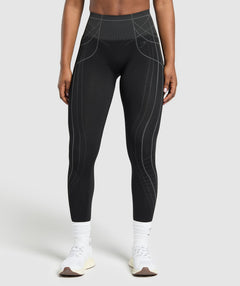 Gymshark Apex Seamless Leggings - Black/Graphite Grey