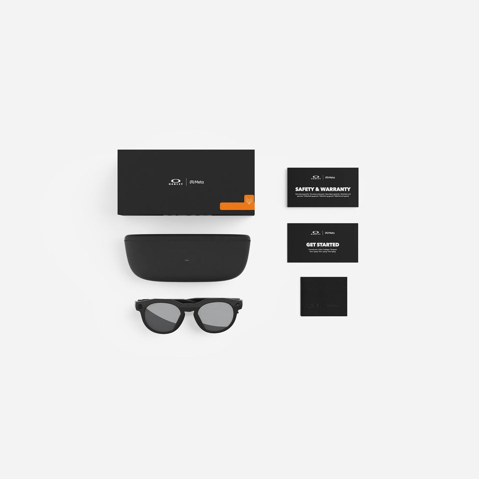 Oakley Meta HSTN Prizm Black Polarised Lens Black Frame AI Glasses