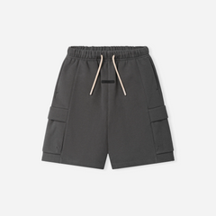 Fear Of God Essentials Kids Fleece Cargo Basketball Short Iron Grey