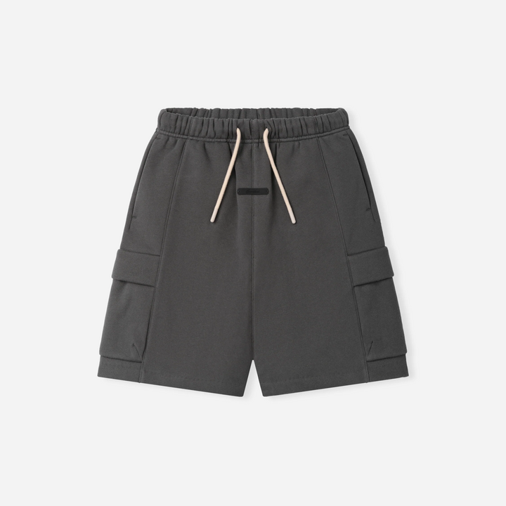 Fear Of God Essentials Kids Fleece Cargo Basketball Short Iron Grey
