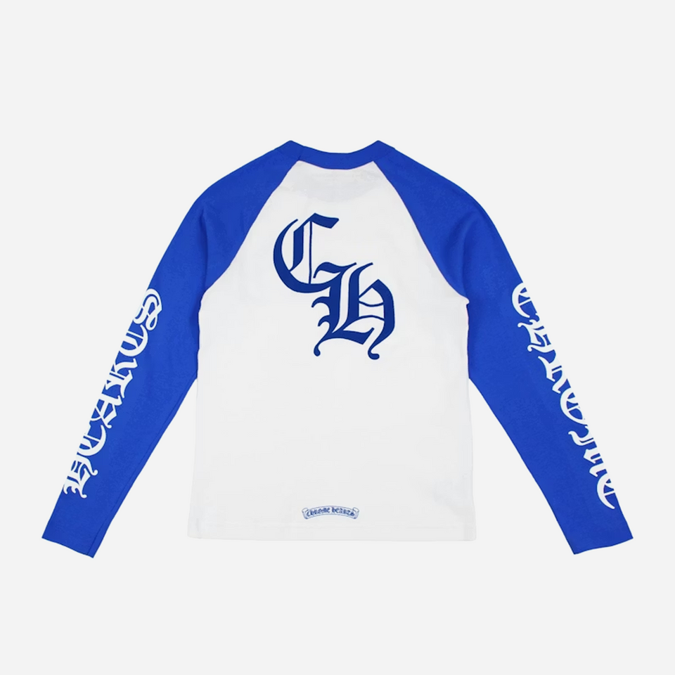 Chrome Hearts CH Baseball Shirt White Blue