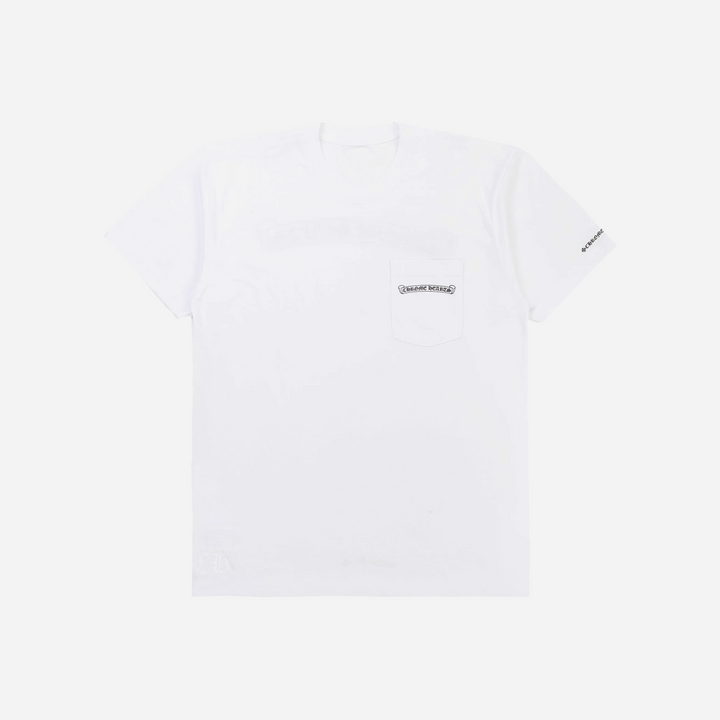 Chrome Hearts Scroll Logo Pocket T-Shirt White