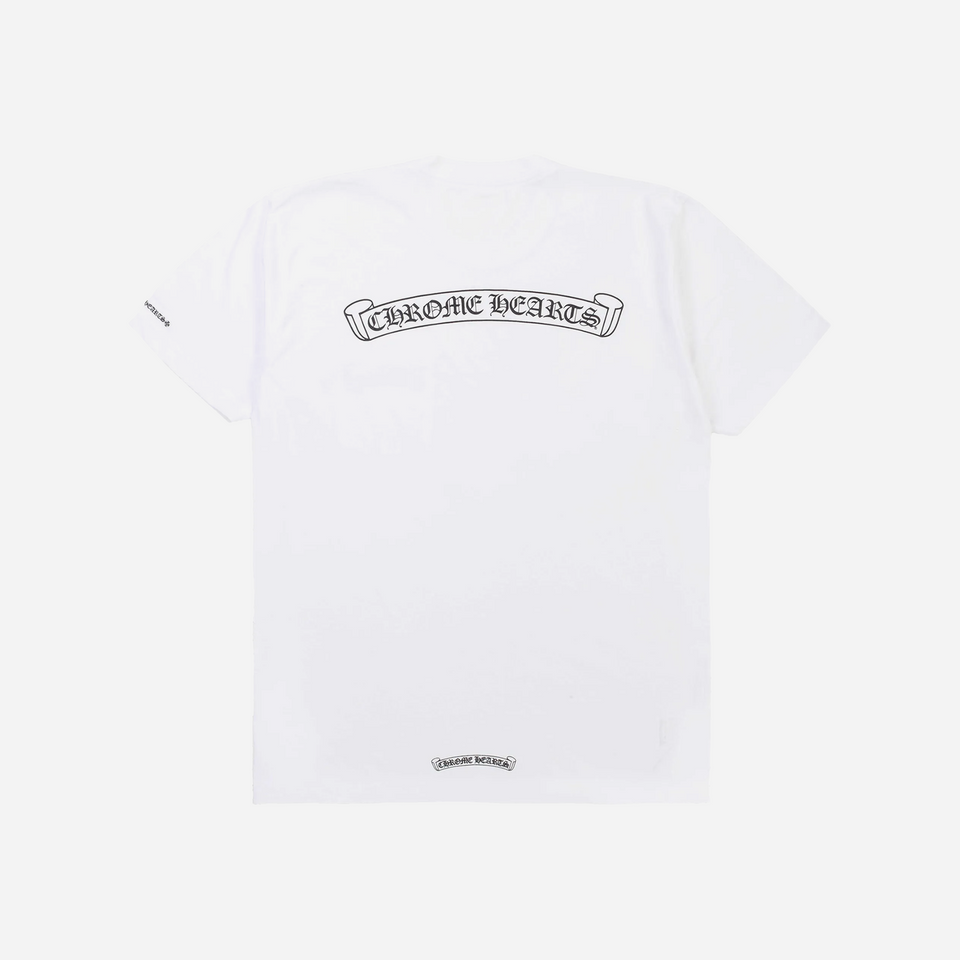 Chrome Hearts Scroll Logo Pocket T-Shirt White