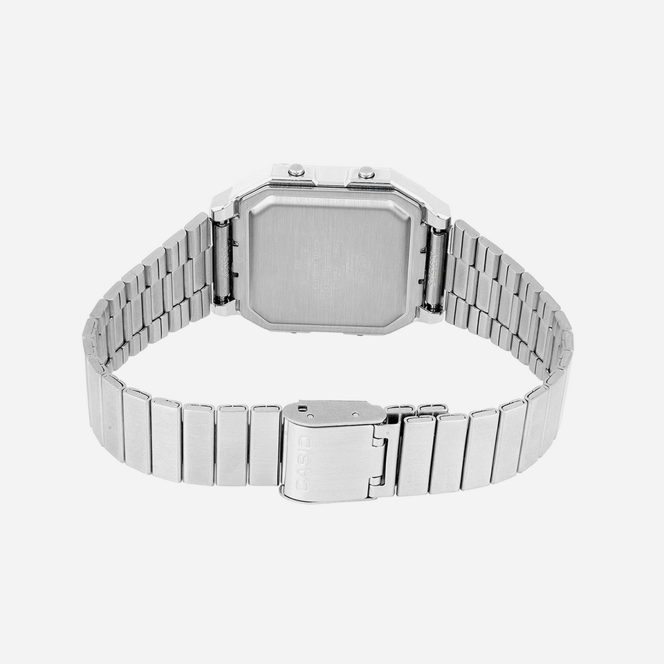 Casio Vintage A130WE-7ADF Quartz Silver Dial Digital Stainless Steel Watch