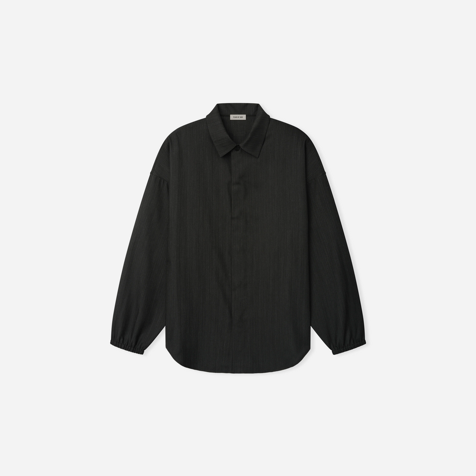 Fear Of God Black Striped Wool Elastic Cuff Shirt