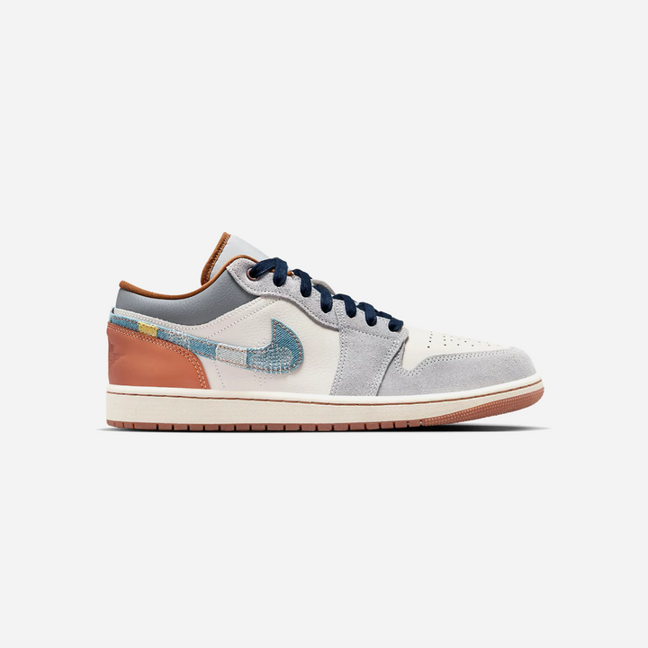 Nike Air Jordan 1 Low SE Phantom Repaired Denim Swoosh
