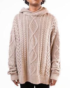 Fear Of God Essentials Cable Knit Hoodie Core Heather (M)