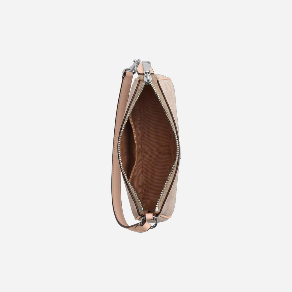 COACH Nolita 19 In Signature Canvas Silver/Sand/Taupe