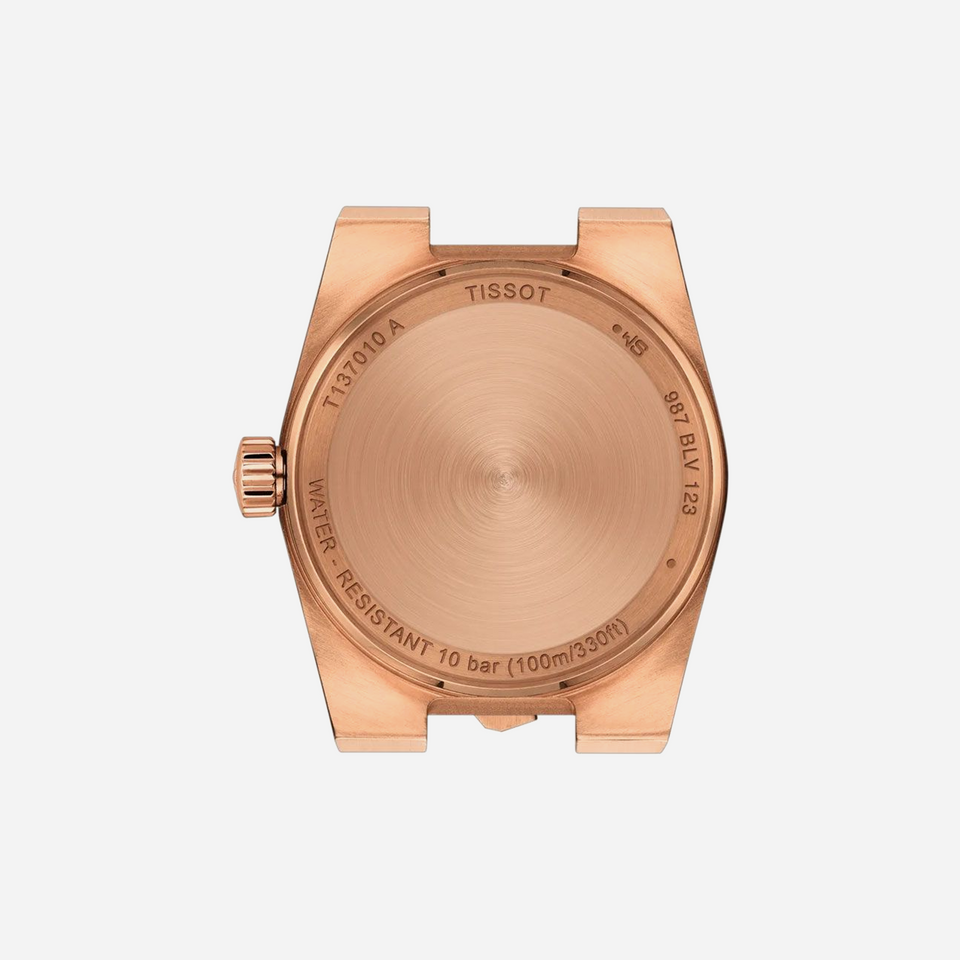 Tissot PRX 25mm Salmon Dial Rose Gold Stainless Steel Rose Gold PVD Strap Watch